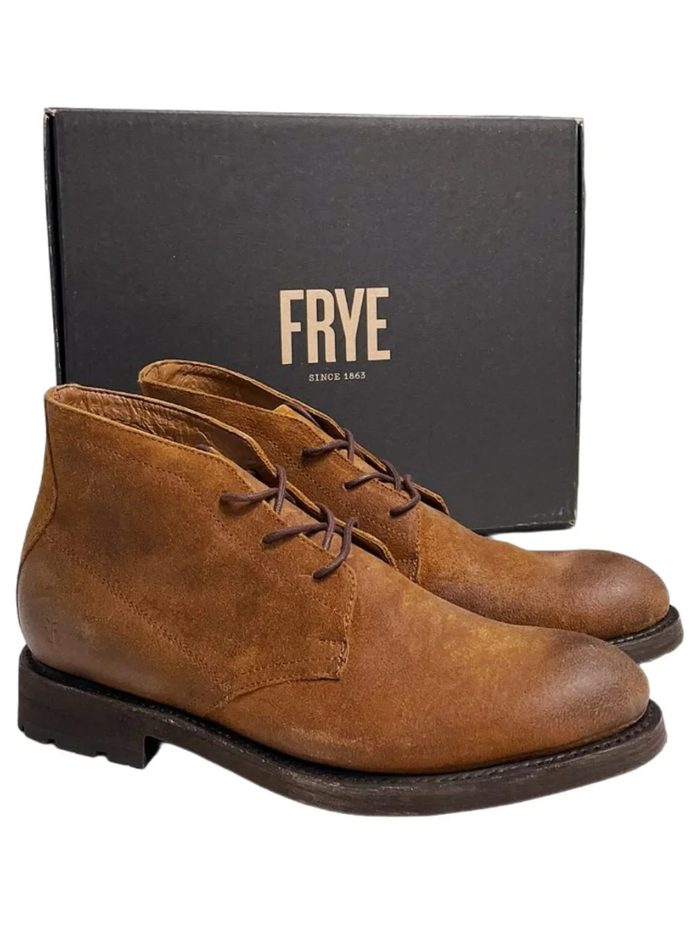 Frye Bowery Chukka Boots Men 10 Brown Leather Goodyear Welt